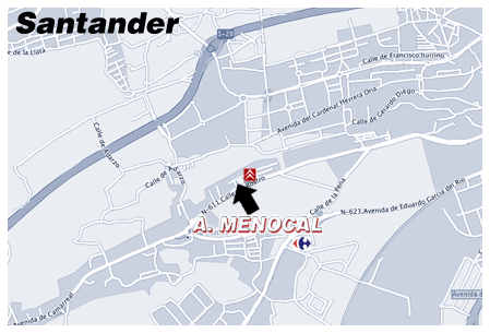 Mapa de localización en Santander